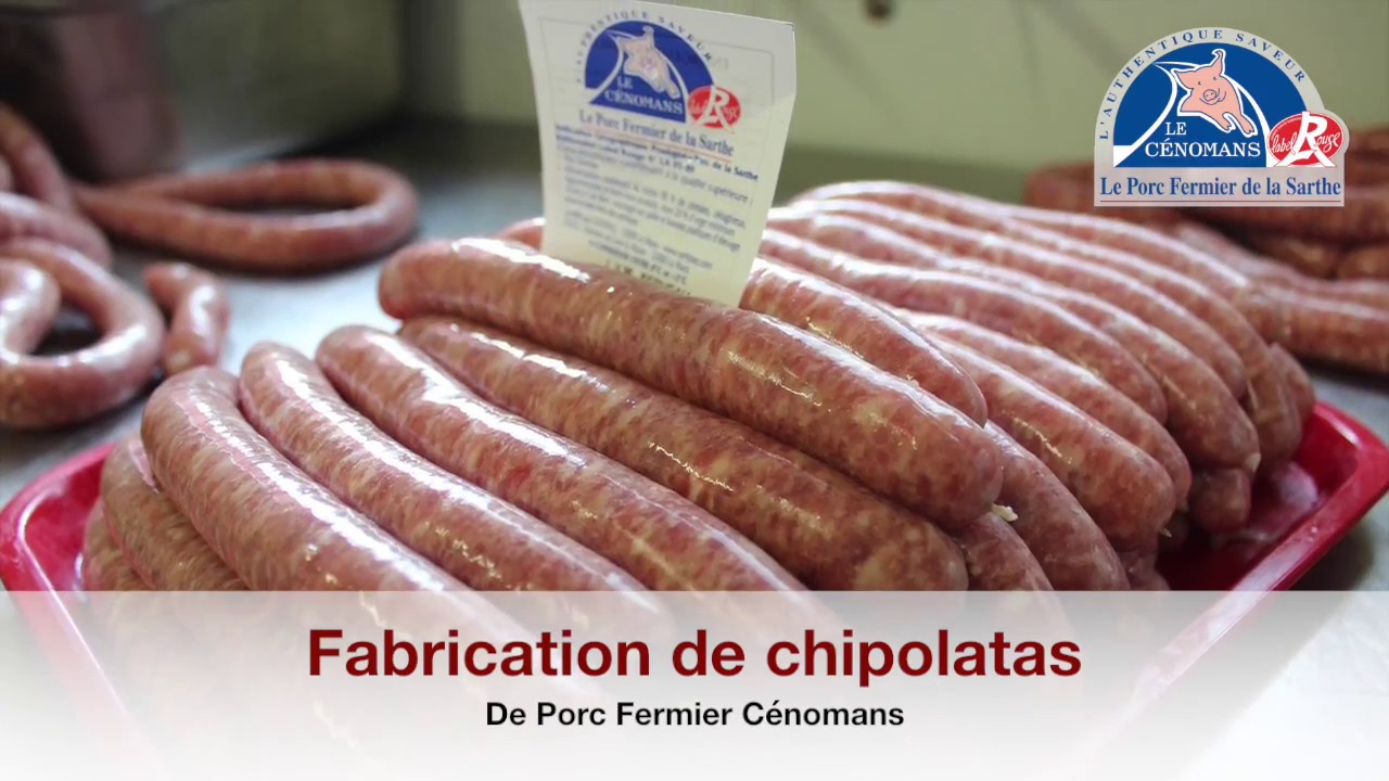 Fabrication de Chipolatas de Porc fermier C&eacute;nomans