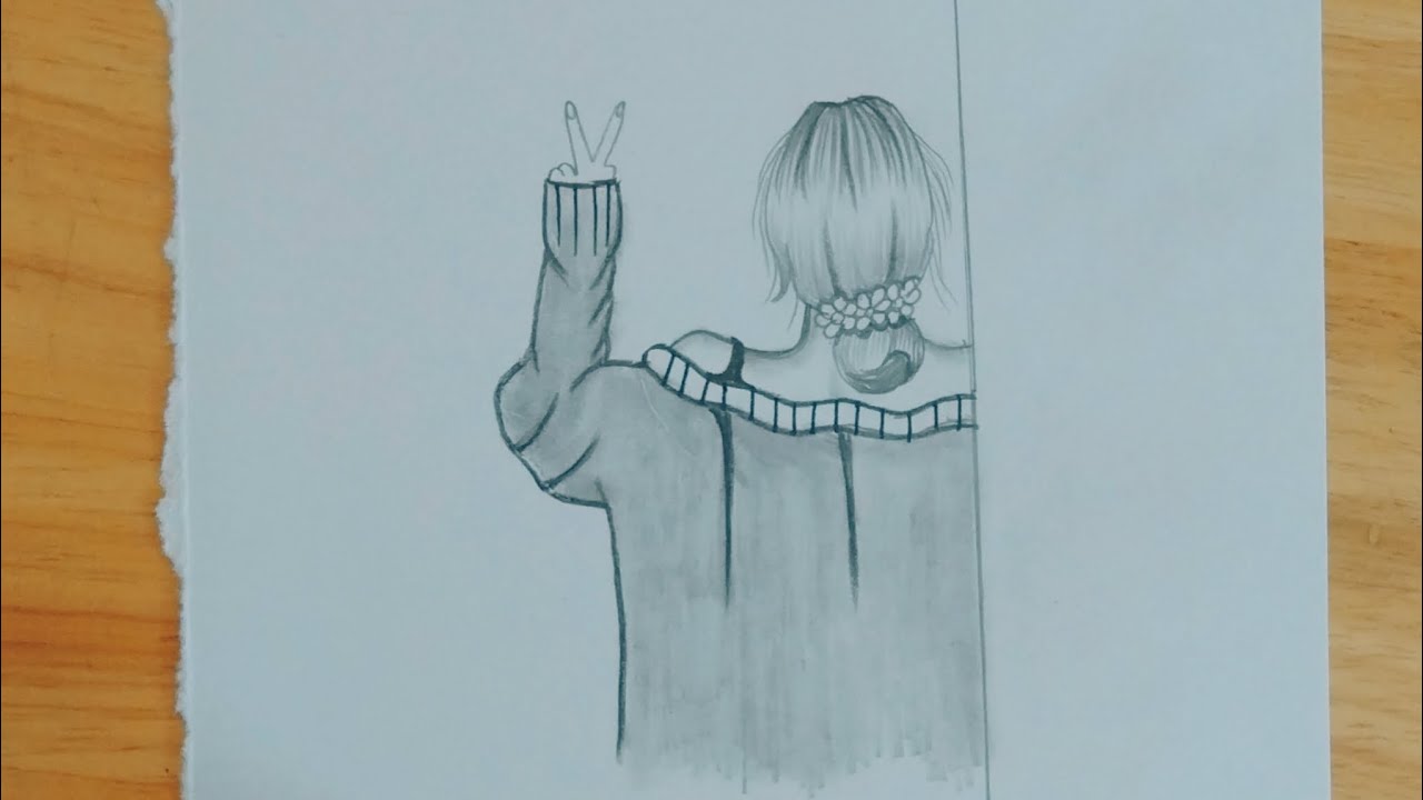 رسومات بنات بالقلم الرصاص خطوه بخطوه للمبتدئين||how to draw a girl||pencil ✏️ skitch