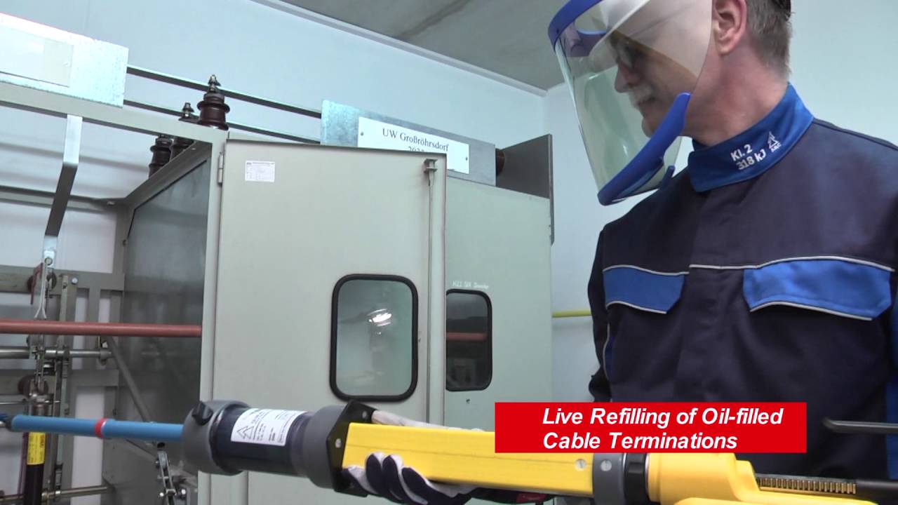 Auff&uuml;llen von Endverschl&uuml;ssen - Refilling of Oil-Cable Terminations