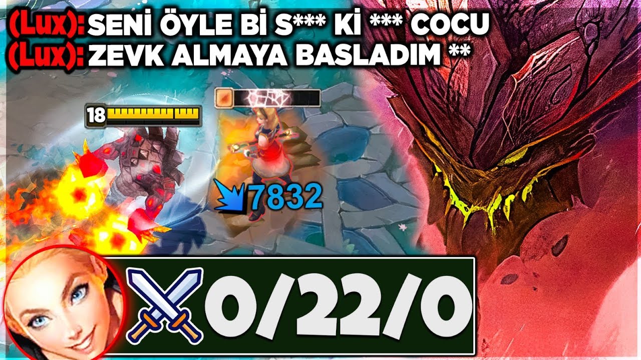Malphite AMA Her Saniye LUX'a Ulti Atıyorum !! Adam Banlanmış Olabilir 😅