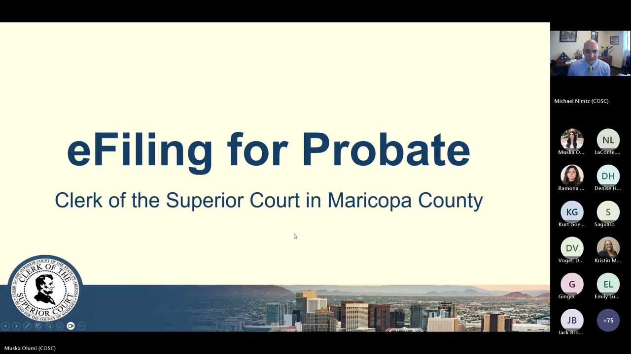 Probate eFiling in Maricopa County Live Overview & Q&A
