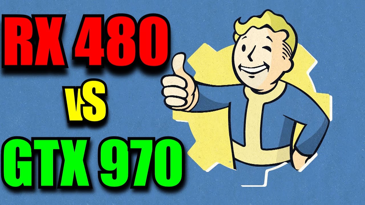 Fallout 4 RX 480 vS GTX 970 | 1080p | FRAME-RATE TEST COMPARISON