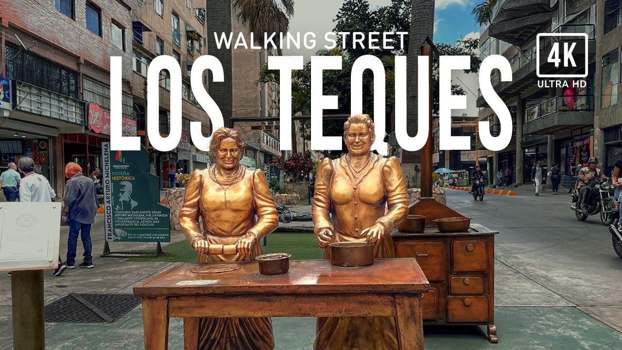 Walking Tour LOS TEQUES 4K El Tequeño de las hermanas Báez, ciudad con historia y Récord Guinness 🇻🇪