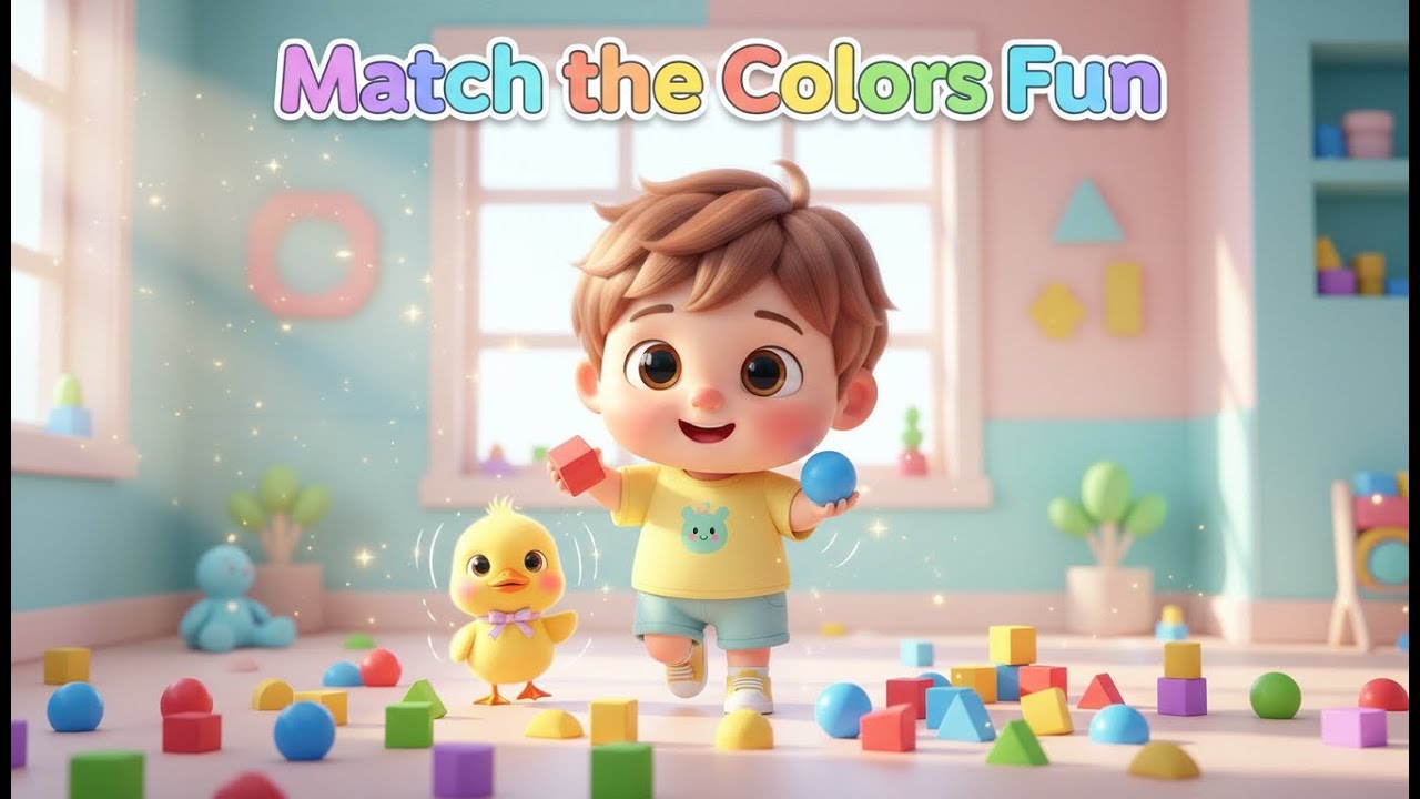 Match the Colors Fun – Nursery Rhyme, Toddler Learning, Color Recognition, and Playful Adventure