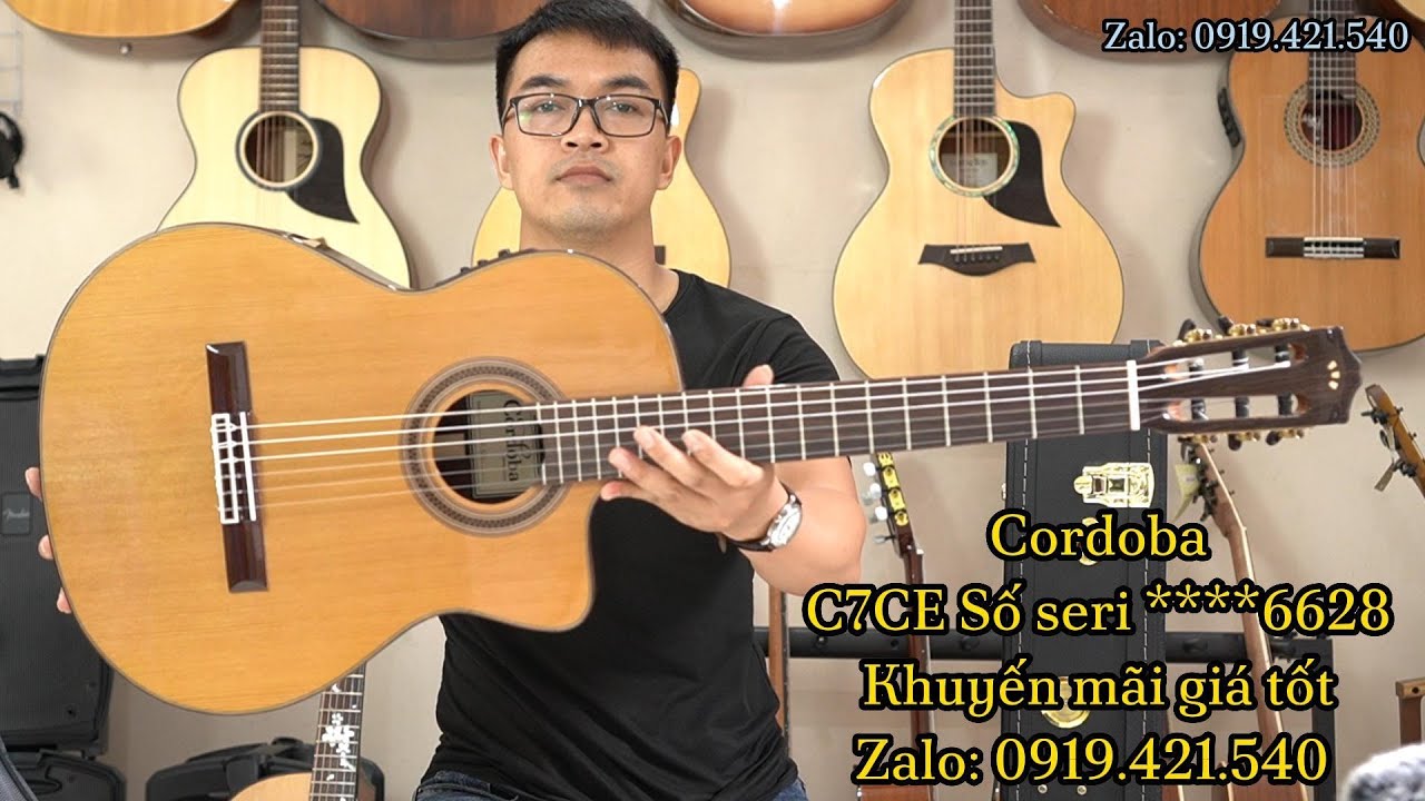 Trên Tay Guitar Cordoba C7CE Âm Thanh Xuất Sắc / Tặng Hộp Ẩm Kế Cao Cấp tại Thân Nguyễn Music