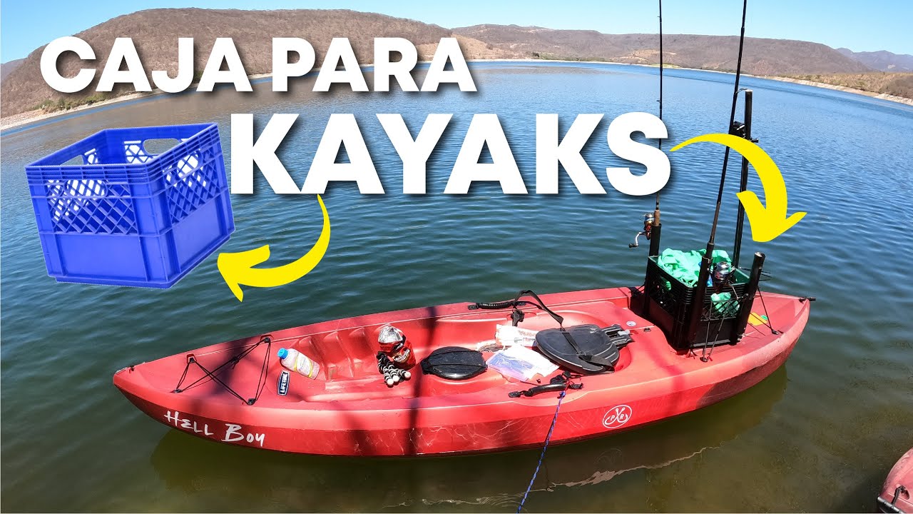 Caja con PORTA CAÑAS para Kayak FACIL y ECONOMICO