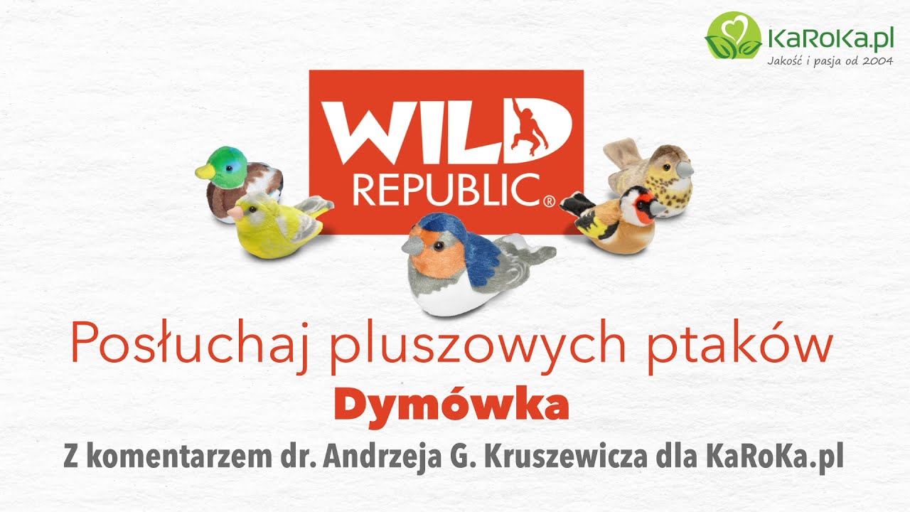 Posłuchaj pluszowych ptak&oacute;w Wild Republic - Jask&oacute;łka dym&oacute;wka