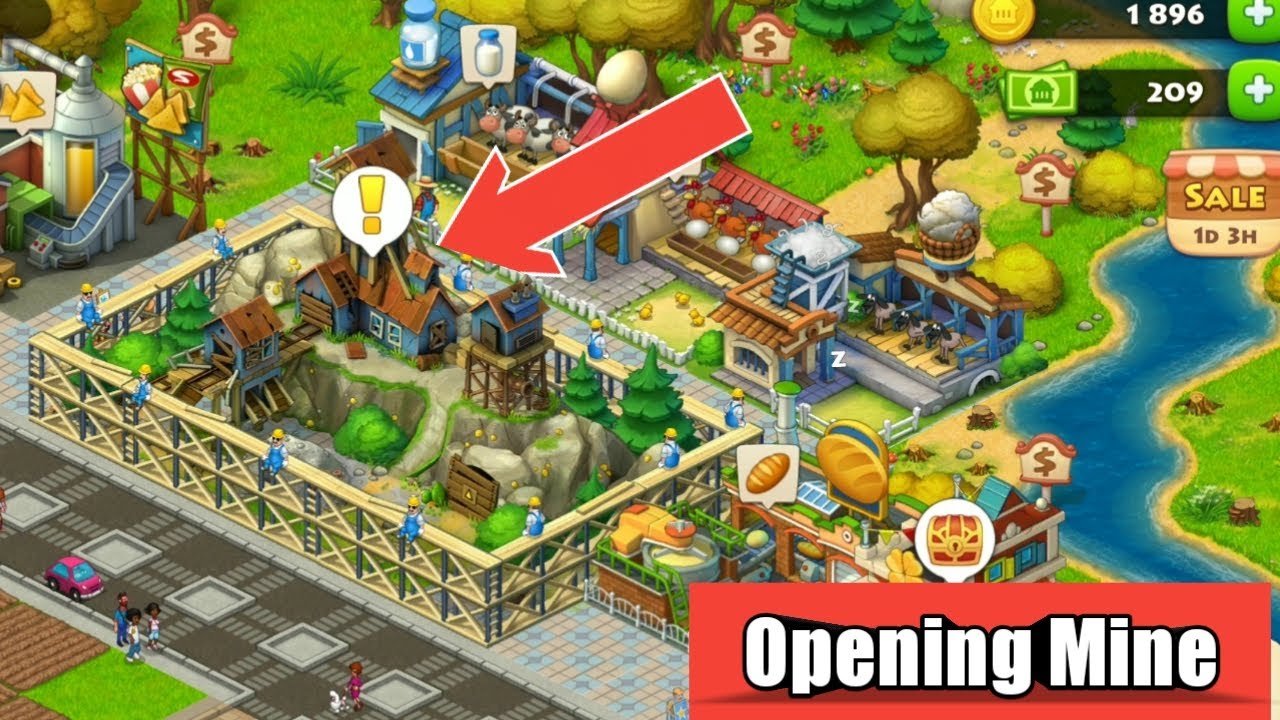 Township Game || Opening Mine || How to Use Mine
