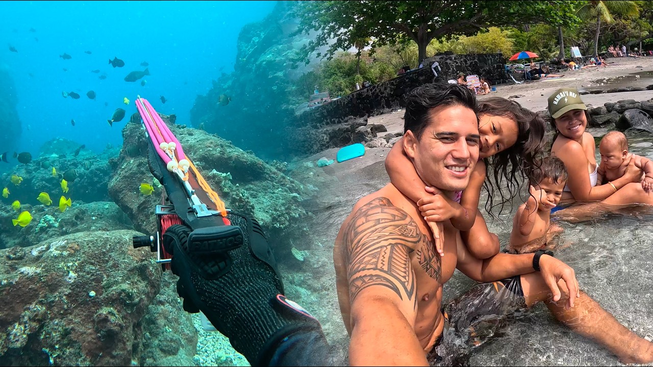 Ohana Beach Time/Solo Dives For Food... And Fun!