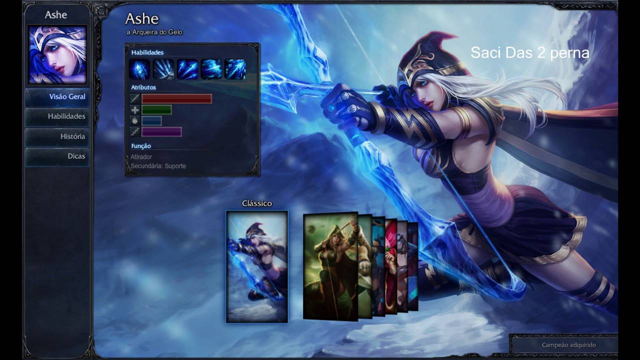 Ashe Runas Talentos e Skills