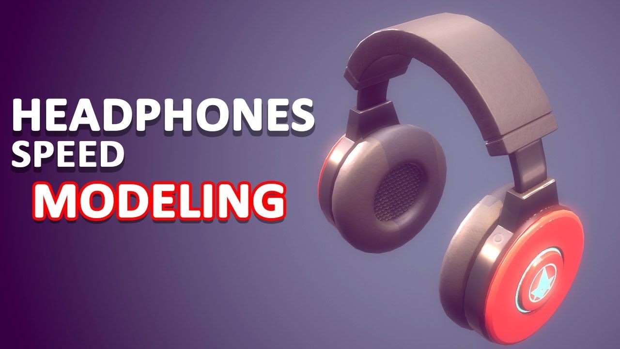 Autodesk Maya 2018 - Headphones Speed Modeling