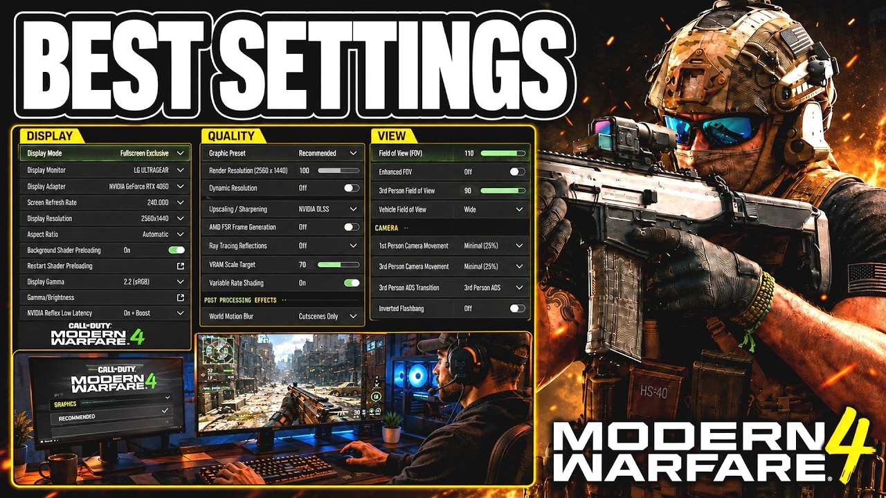 Best Graphics Settings For Modern Warfare 4 PC - Full Guide