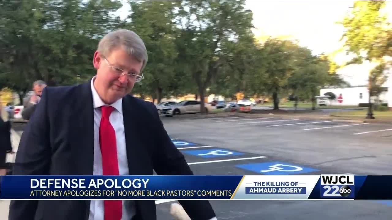 Courtroom apology after 'black pastors' comment in Ahmaud Arbery killing trial
