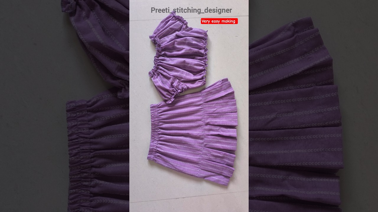 How to Make a Stylish Crop Top for Baby Girl | Sewing Tutorial #croptop #summertop #diy #ytshort