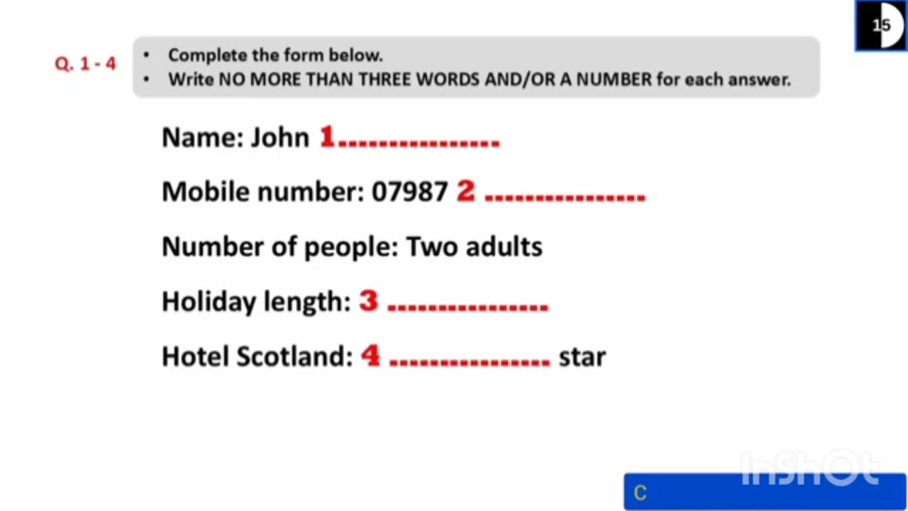 IELTS listening -1