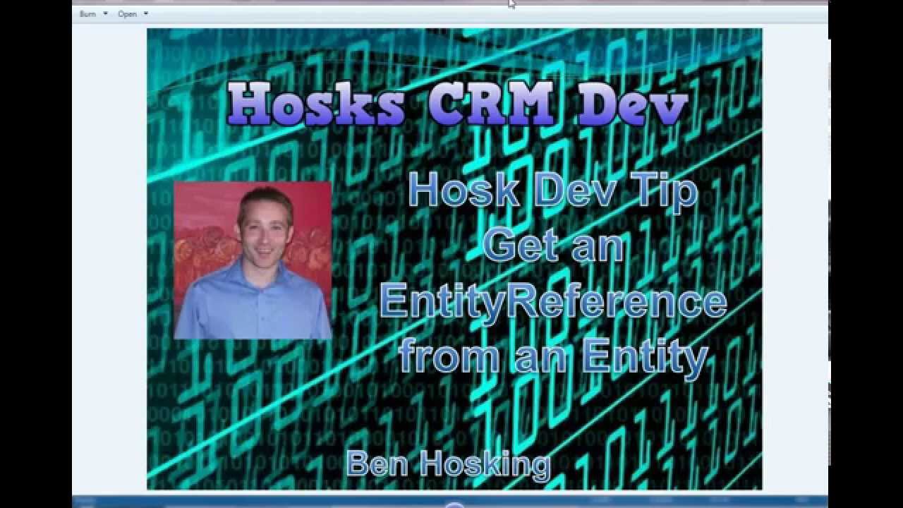 Hosk CRM Dev Tip - Get EntityReference from Entity