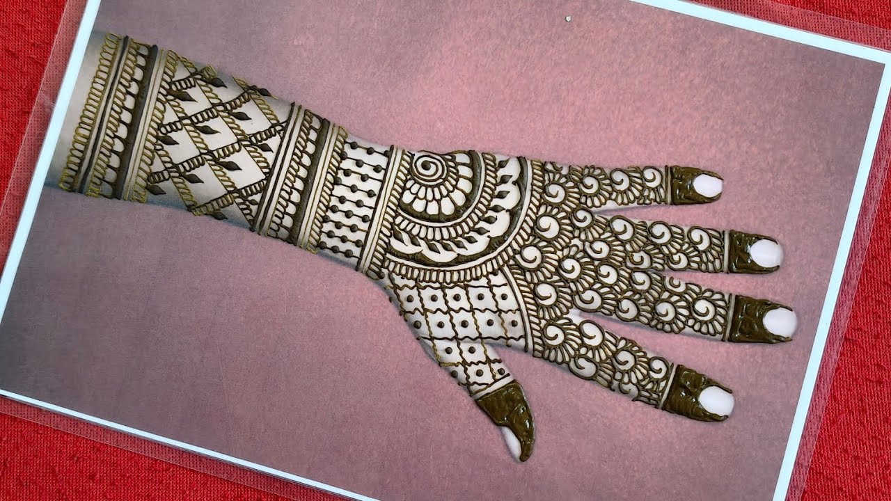 Mahndi design Full hand ll beautiful back hand Mahndi design ll Mahndi design back hand simpla ll 