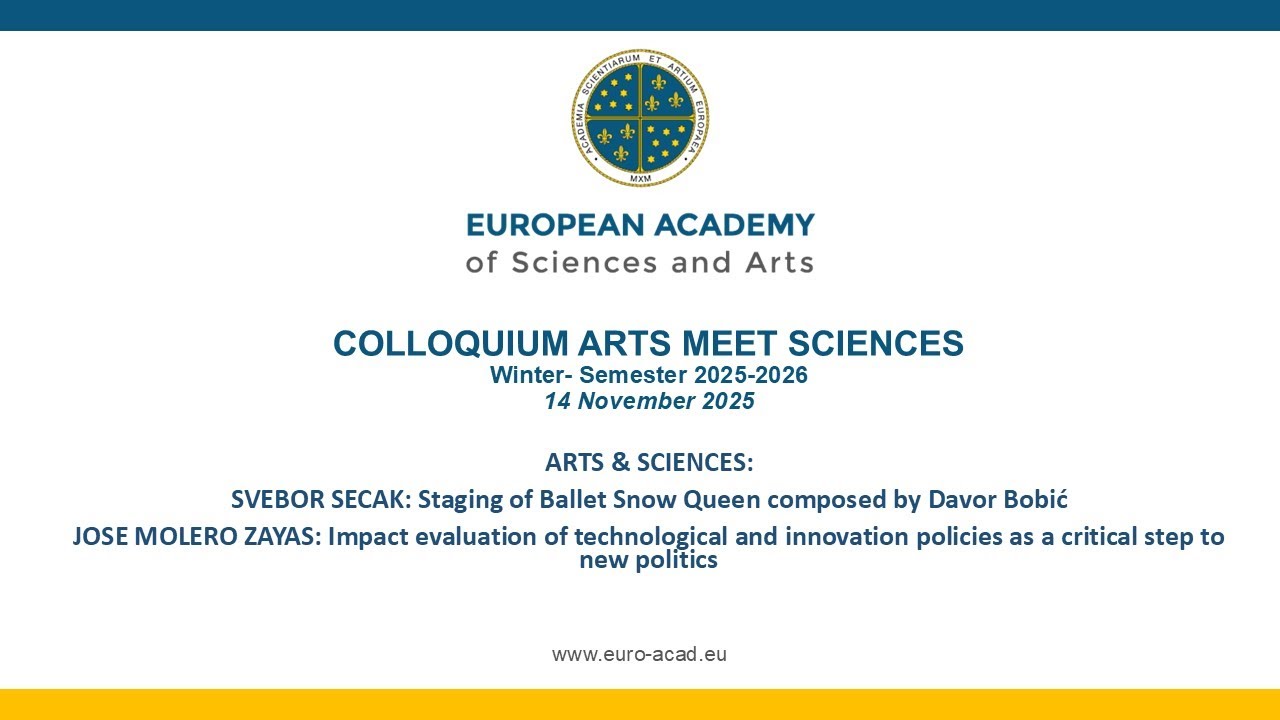 COLLOQUIUM ARTS MEET SCIENCES/WINTER SEMESTER 2025-2026/Svebor Secak & Jose Molero Zayas