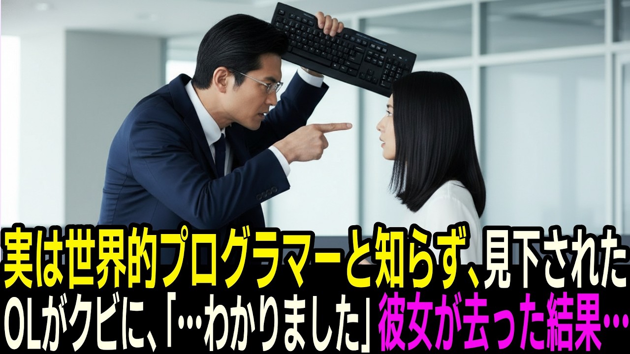実は世界的プログラマーと知らず見下された契約社員がクビに、「…わかりました」彼女が去った結果…
