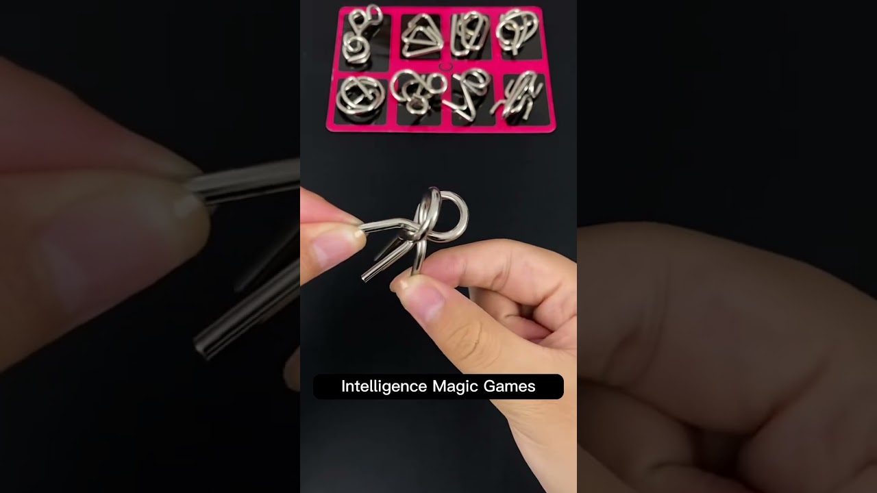 Mini Metal Ring Puzzles Game | Mini Games P24 #puzzles #solved #unlock #hanayama #shorts
