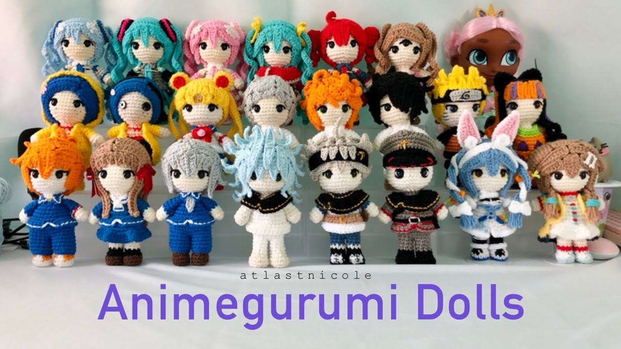 My anime amigurumi crochet doll collection tour!