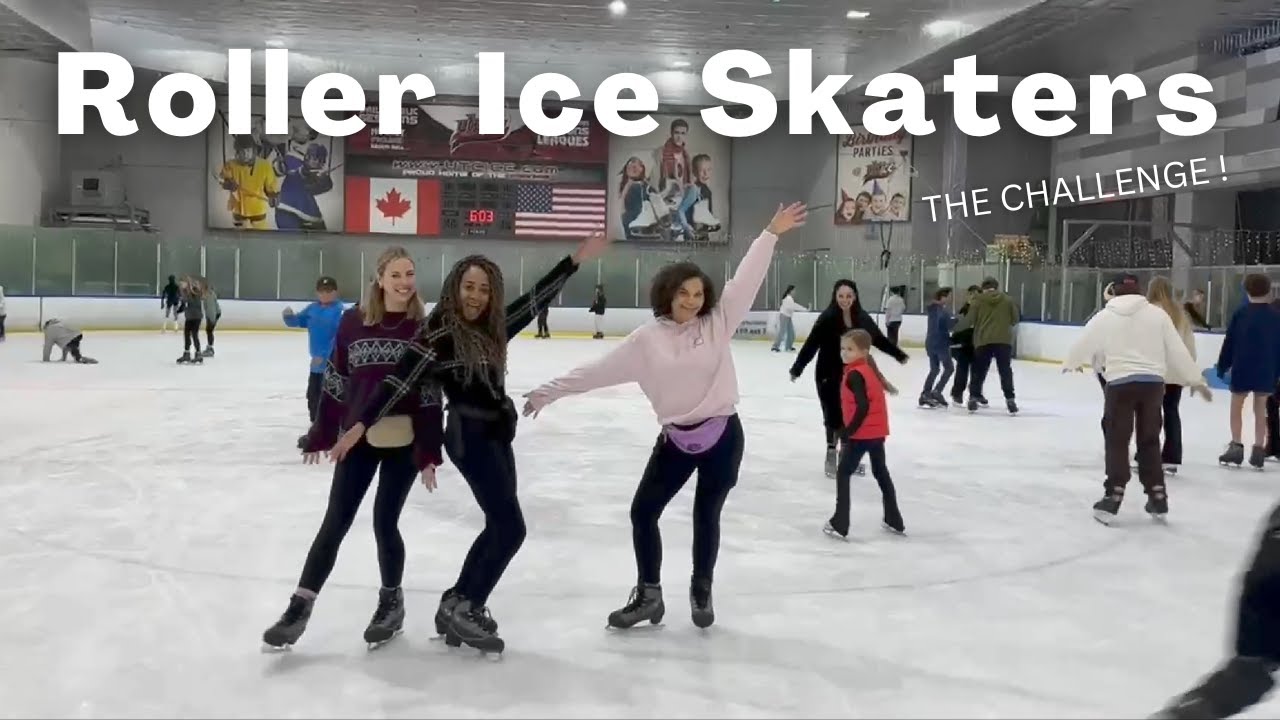 Roller Skaters Try Ice Skating - The Challenge ⛸❄️