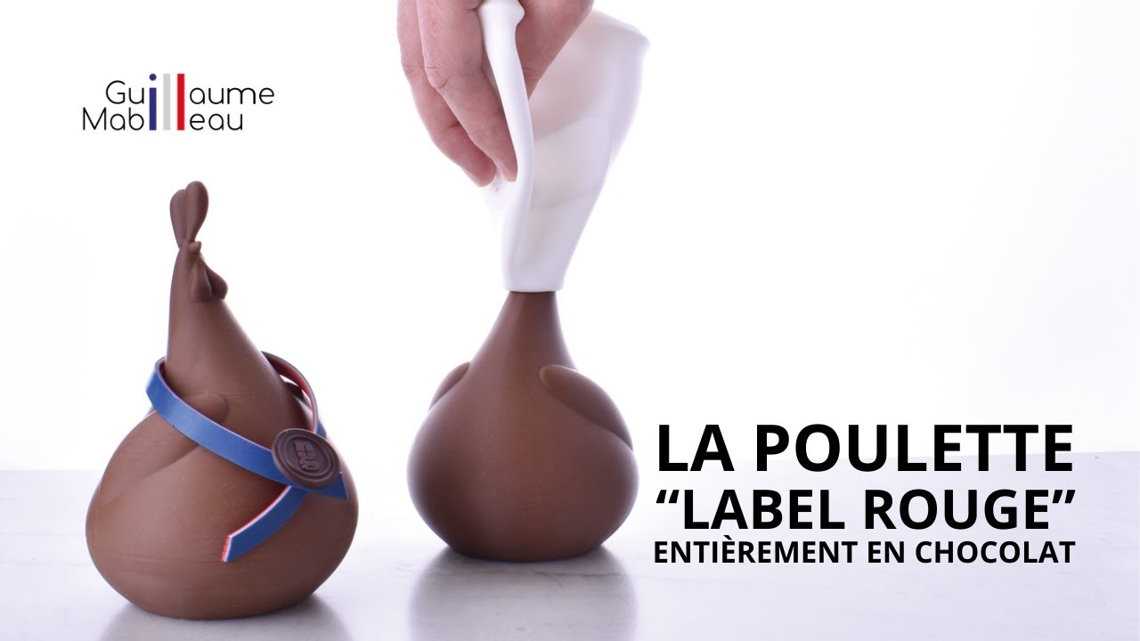 LA POULETTE « LABEL ROUGE » ! La version 2.0 du traditionnel moulage d’œuf de pâques en chocolat.