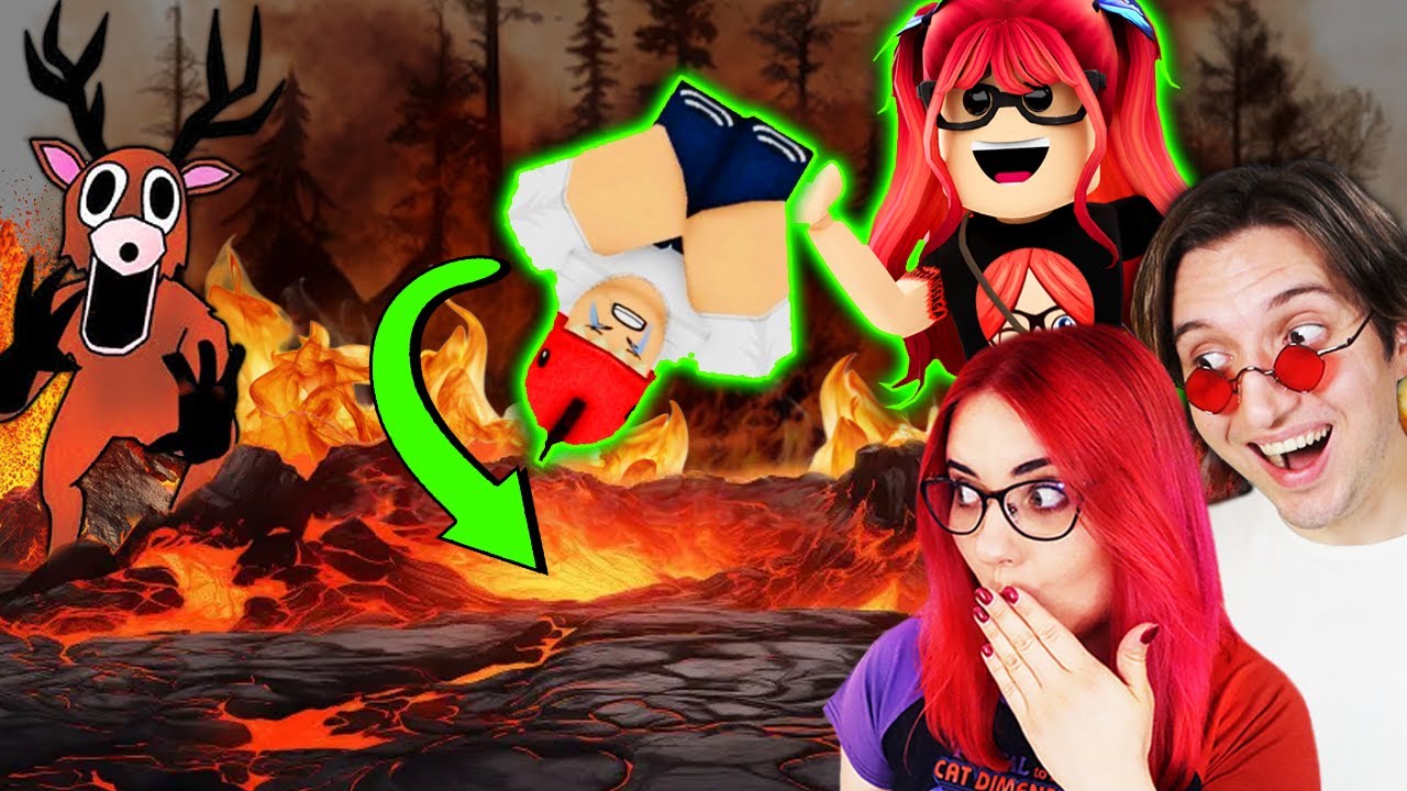 Wrzucamy WSZYSTKO do LAWY 🔥 99 NOCY w LESIE 🌋 Roblox @missAga  @AdrianClarson