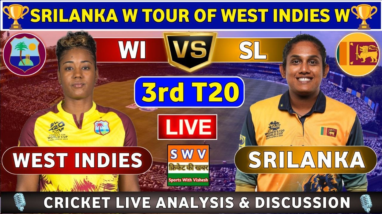 Sri Lanka Women vs West Indies Women, 3rd T20 Live Score & Commentary SLW vs WIW 3rd Match 2026
