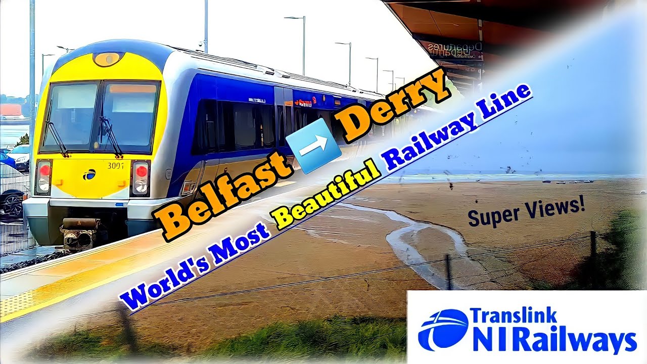 Northern Ireland Railways: REMARKABLE train ride along the STUNNING Belfast to Derry Coastal Line!