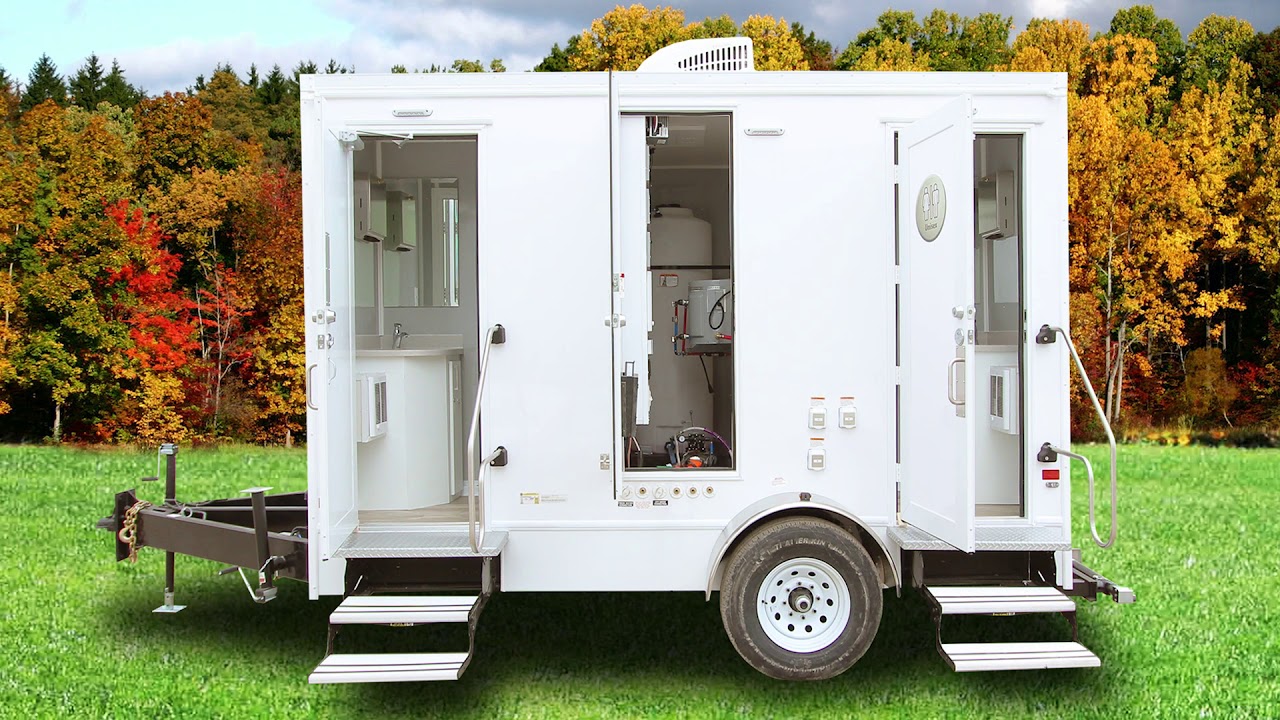 4 Station Portable Restroom Trailer | Affordable Advantage Series