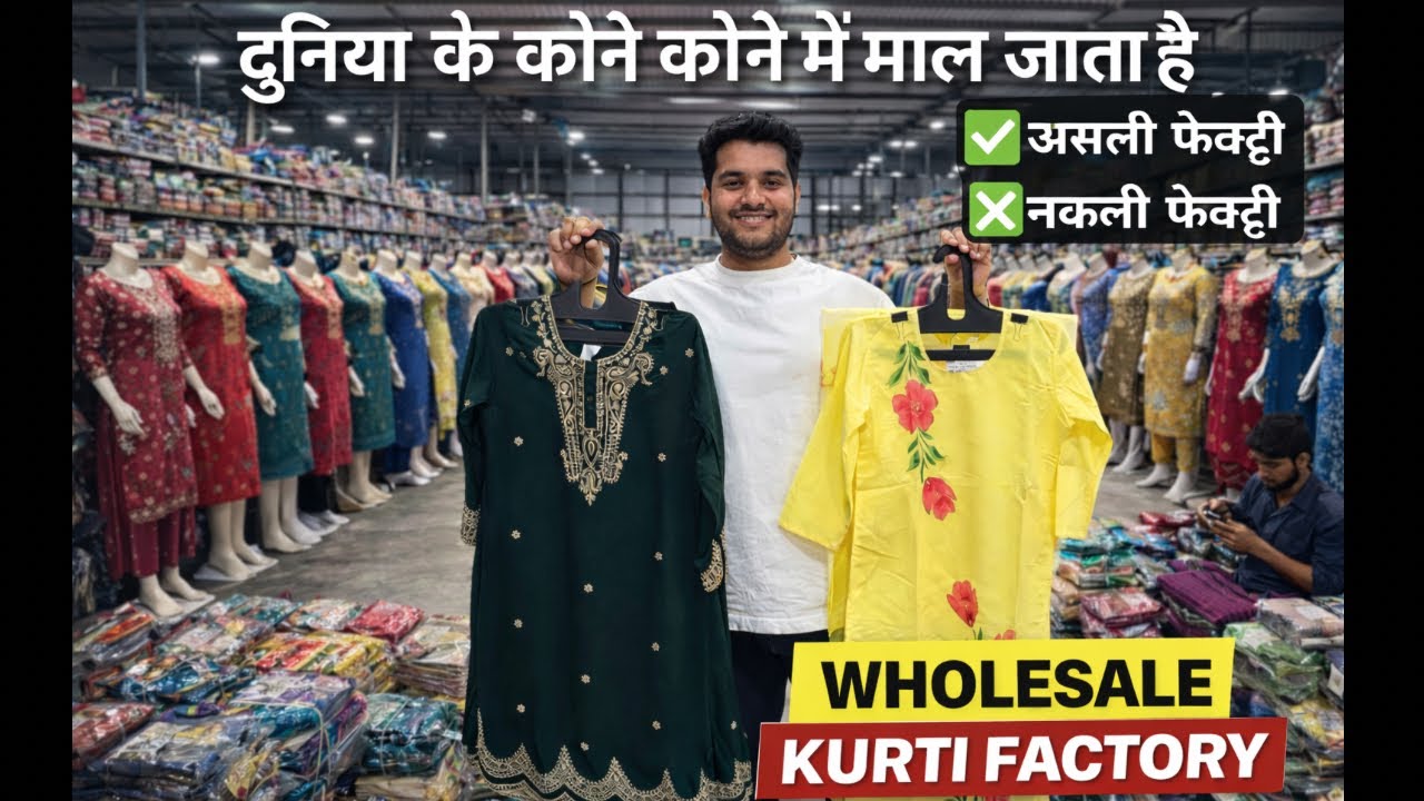 Surat Biggest Kurti Manufacturer, Ladies Kurti Wholesale market Surat, Real Manufacturer in Surat