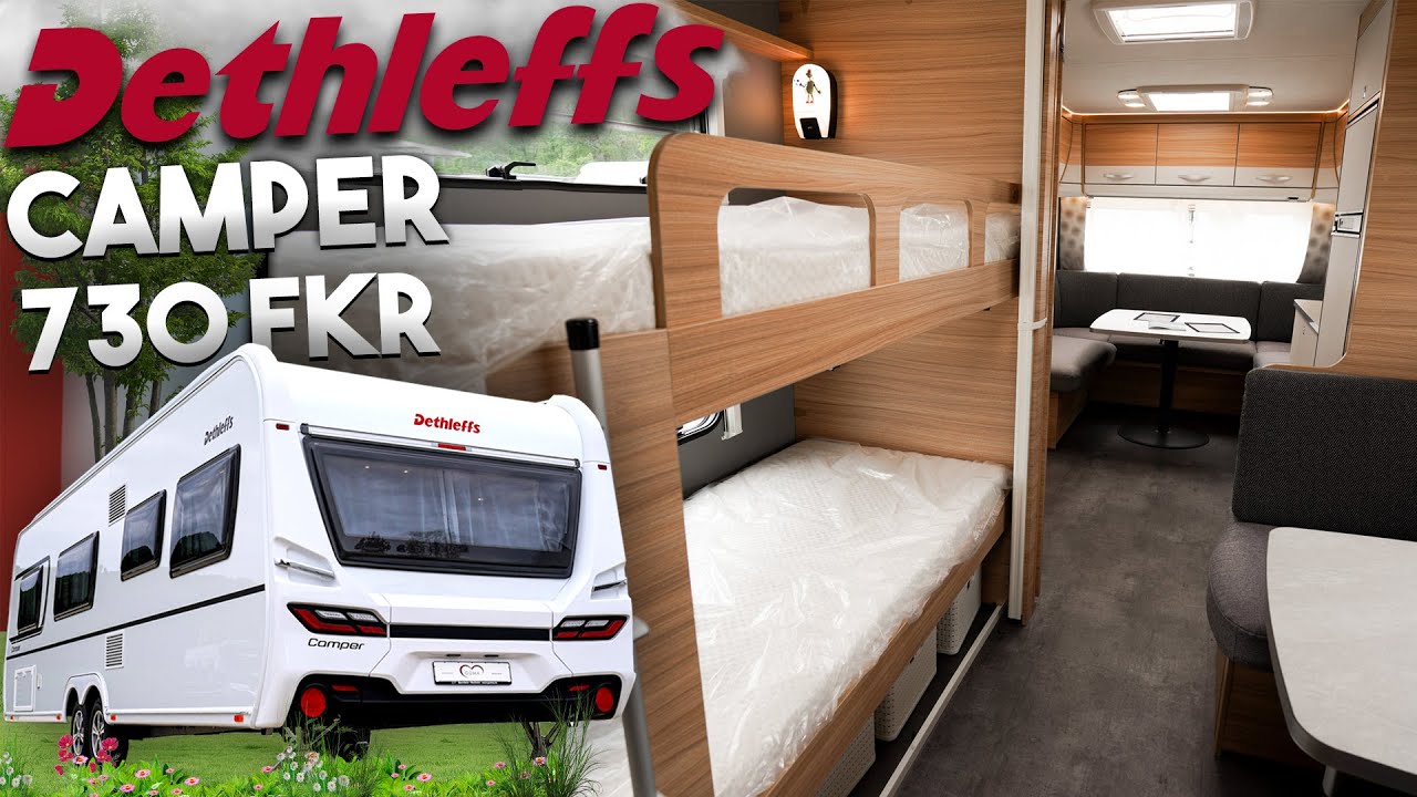 Dethleffs Camper 730 FKR 🔥 | Familien-Wohnwagen mit RUNDSITZGRUPPE und bis zu 8 SCHLAFPLÄTZEN ❗