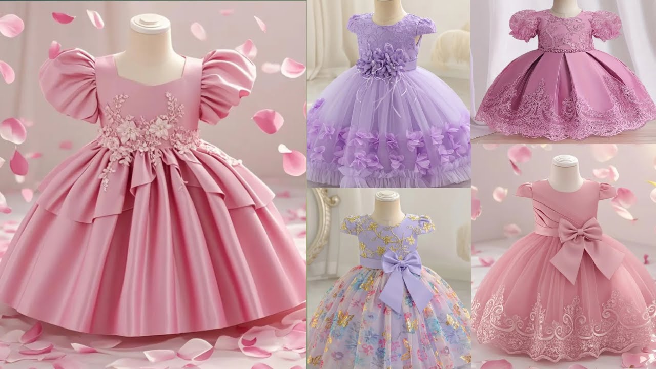 Stylish baby girl frock design|latest baby frock design|kids dress design 2025 #DIYFrock #babyfrock