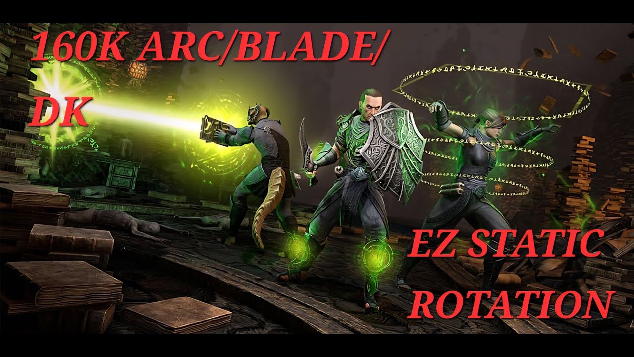 Elder Scrolls Online - Arcanist/Nightblade/Dragonknight - 160k - Static Rotation - ESO - PVE Builds