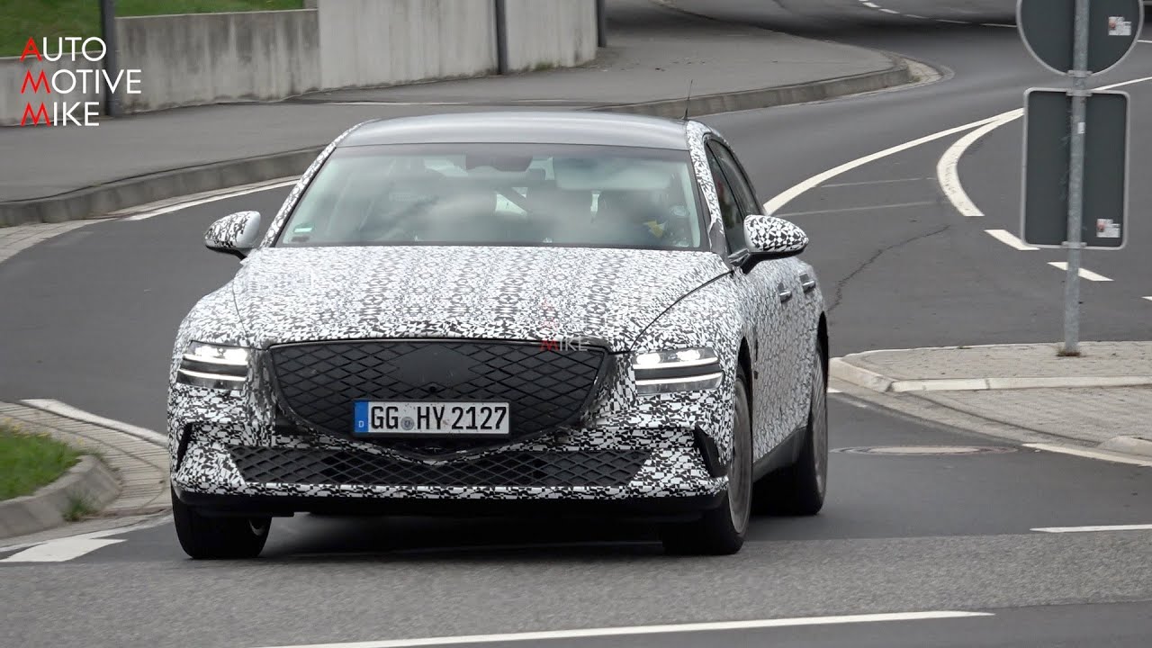 2022 GENESIS eG80 SPIED TESTING AT THE N&Uuml;RBURGRING