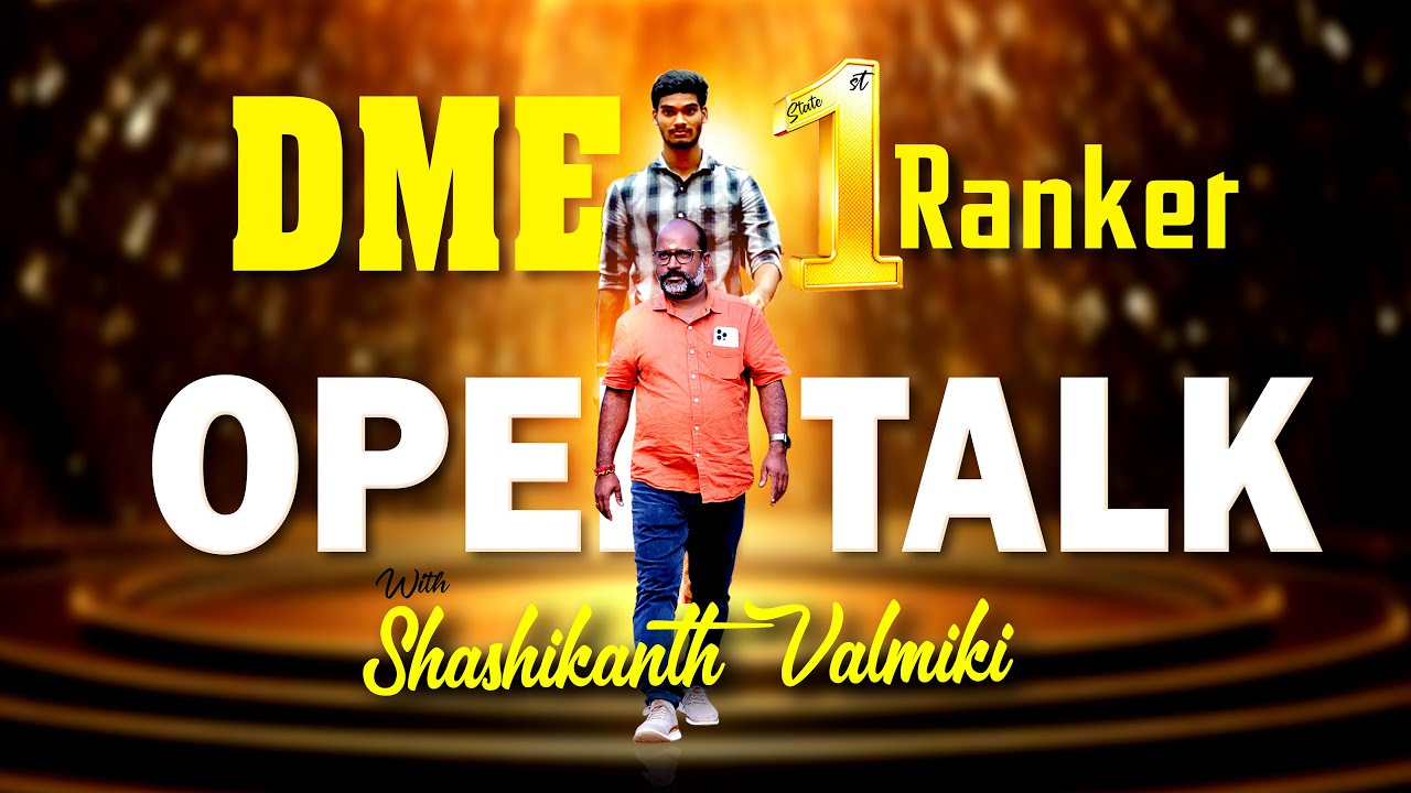 TG ECET - 2025 DME State 1st Ranker || Pothuganti Karthik ||  Open Talk With SHASHIKANTH VALMIKI SIR