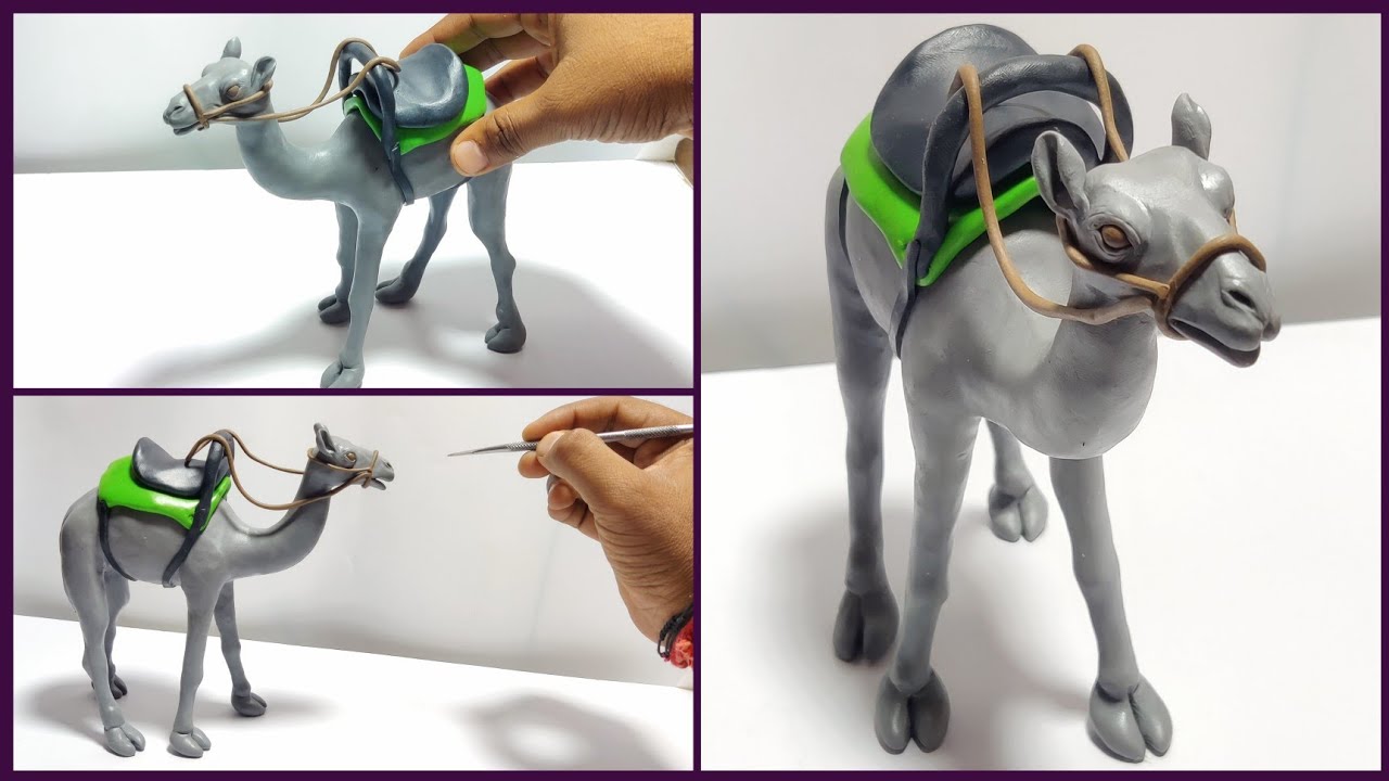 How to make camel with Clay , Clay camel , camel sculpture