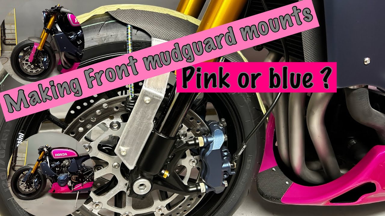 Making the mudguard support for the Honda
