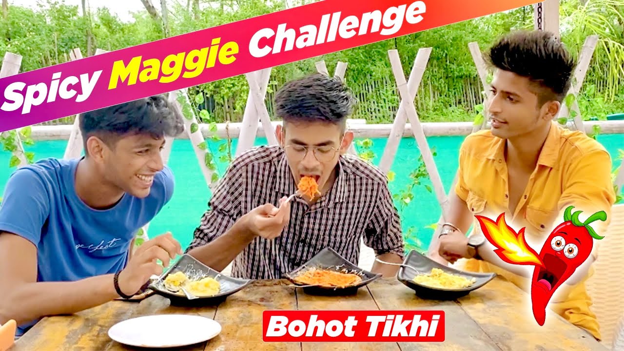 Spicy Maggie challenge !! Bohot tikhi || Rajat pawar