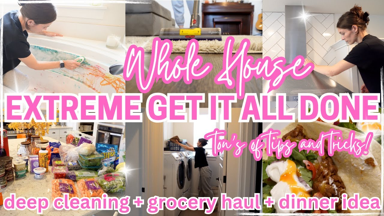 EXTREME WHOLE HOUSE GET IT ALL DONE CLEAN DECLUTTER ORGANIZE! FALL HOME DEEP CLEANING MOTIVATION!