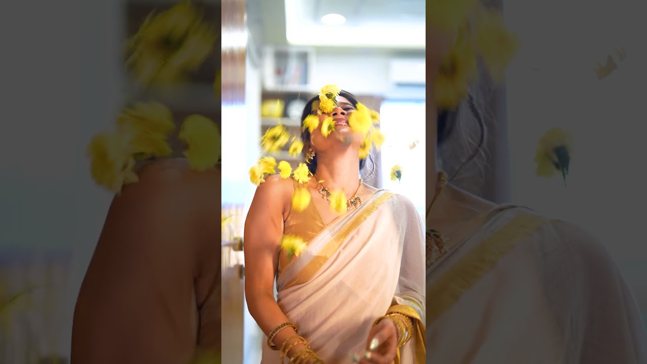 Onam Vibes 🌸 Saree Look | My Festive GRWM 🌼✨ #viral #grwm #trendingnow #transition #onamspecial