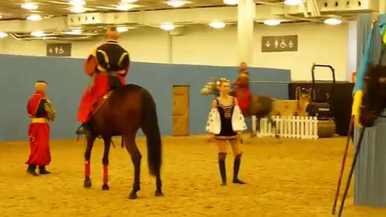 The Ukrainian Cossacks.  Warm Up Ring at Olympi