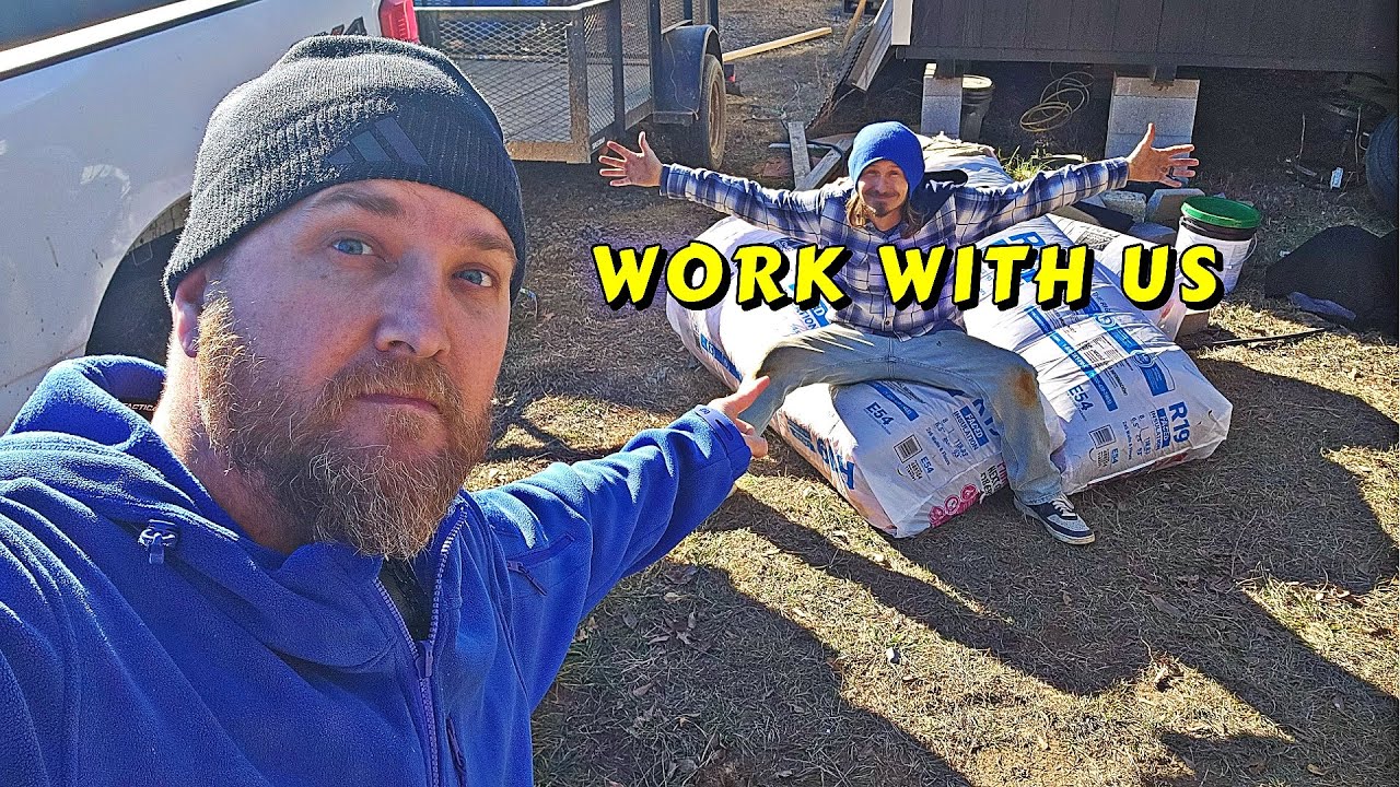 HE WRECKED HIS DAD'S TRUCK |tiny house, homesteading, off-grid, cabin build, DIY tractor tiny cabin