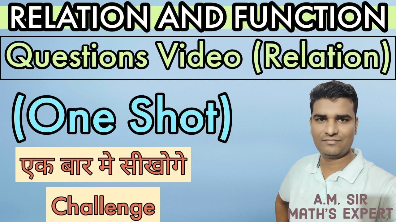 Relation and Function Questions One shot | am sir