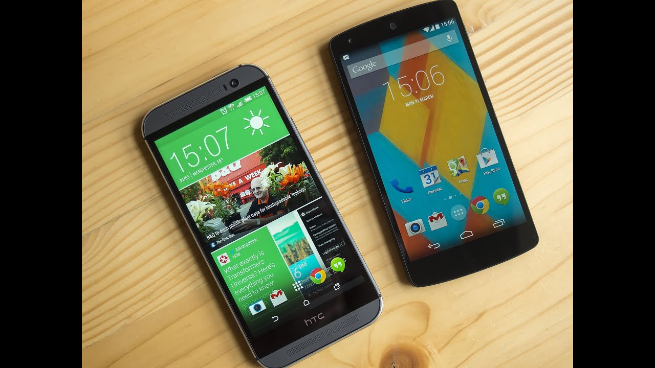 HTC One M8 versus Nexus 5