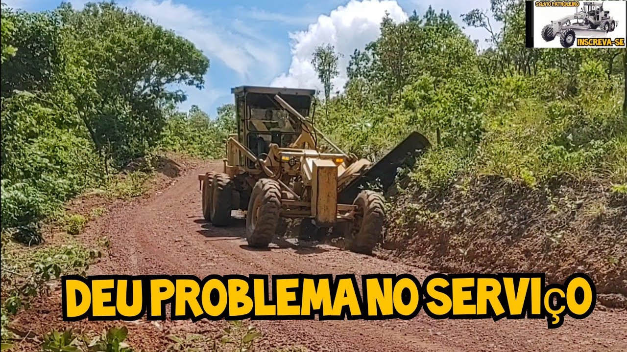Fiquei no prego! Motoniveladora caterpillar 120K ) Grader niveleuse motoconformadora patrola