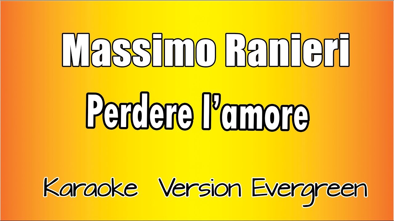 Massimo Ranieri - Perdere l'amore (versione Karaoke Academy Italia)