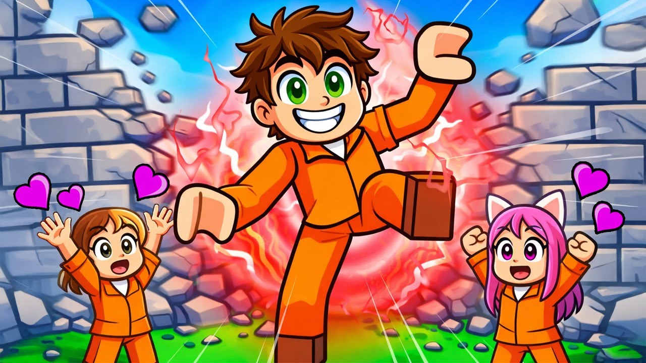 Sparg *PERETI* si EVADEZ din INCHISOARE pe ROBLOX...
