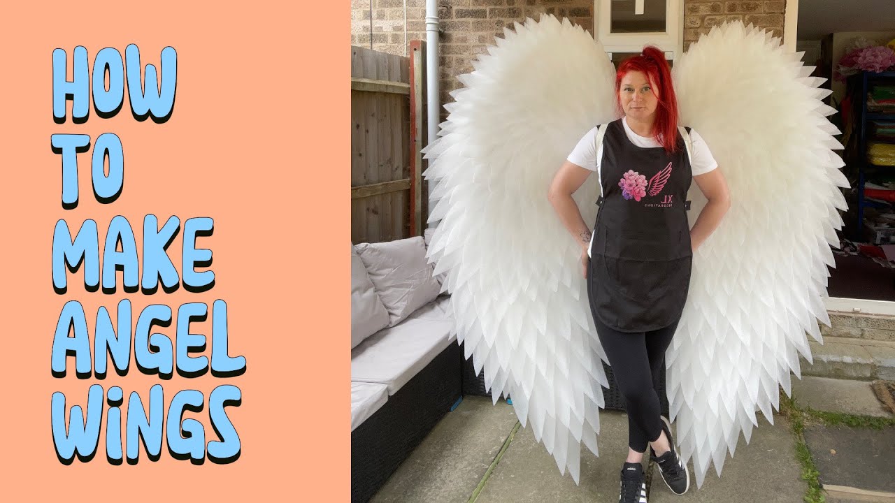 How To Make Angel Wings 🪽🕊️ Cosplay Costume #diy #angelwings #wings